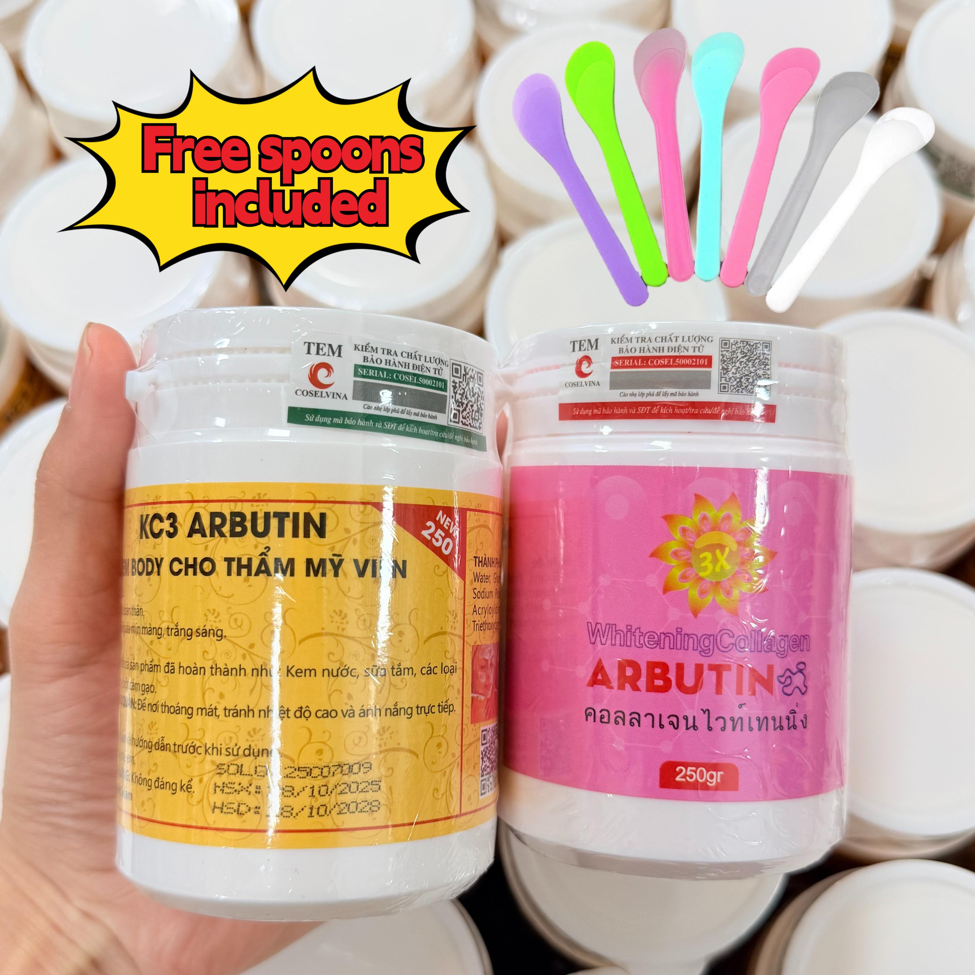 KC3 ARBUTIN Body Lotion + Pink Arbutin Body Lotion(Two-Bottle Pack): Moisturizing & Whitening, Long-Lasting Hydration